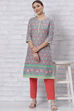 Blue Straight Kurta image number 5